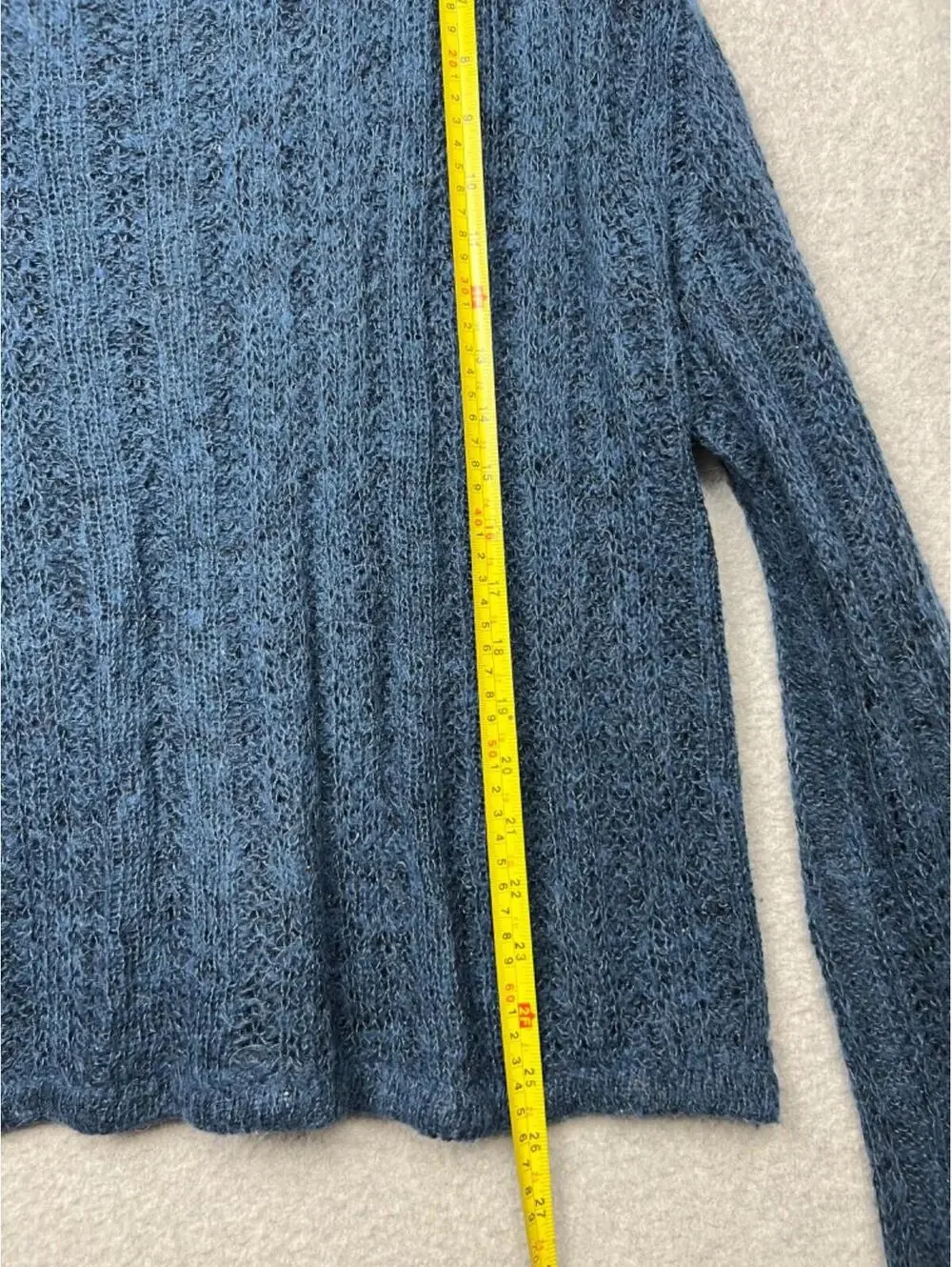 Free People Cosmos Oversized Open Knit Fuzzy Pullover Sweater Womens M Boho Chic